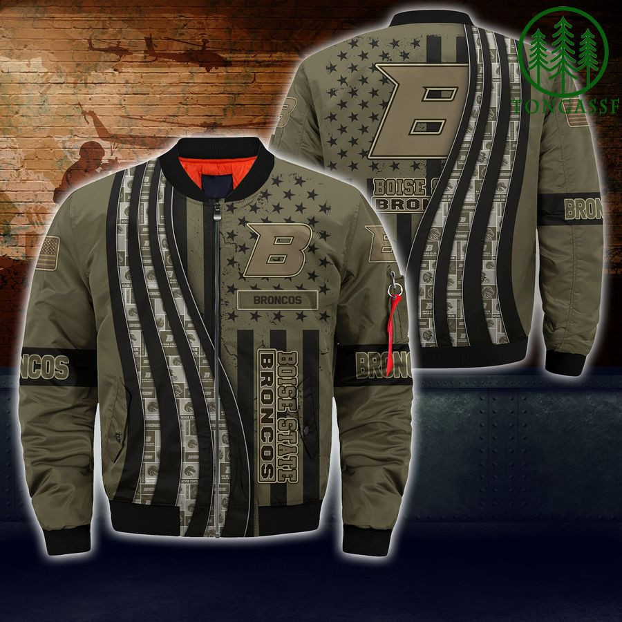 NCAA Boise State Broncos Camo For Fan Bomber Jacket