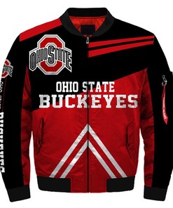 NCAA Bomber Jacket Men Ohio State Buckeyes Jacket Sale