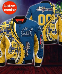 NCAA California Golden Bears Custom Bllue Bomber Jacket