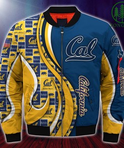NCAA California Golden Bears Custom Bllue Bomber Jacket