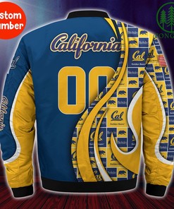 NCAA California Golden Bears Custom Bllue Bomber Jacket