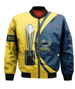 NCAA California Golden Bears Custom Text Champions Bomber Jacket