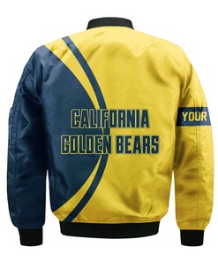NCAA California Golden Bears Custom Text Champions Bomber Jacket