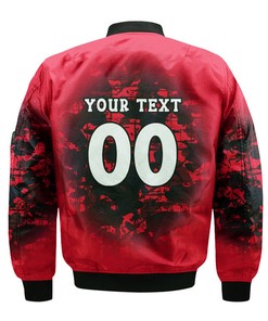 NCAA Cincinnati Bearcats Custom Text Number Red Black Bomber Jacket