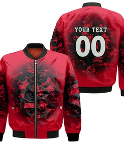NCAA Cincinnati Bearcats Custom Text Number Red Black Bomber Jacket