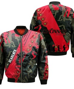 NCAA Cincinnati Bearcats Red Flowers Bomber Jacket
