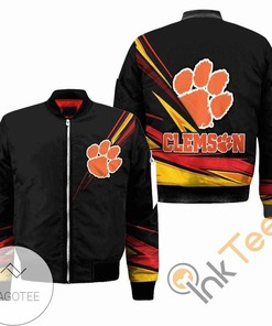 NCAA Clemson Tigers Black Bomber Jacket