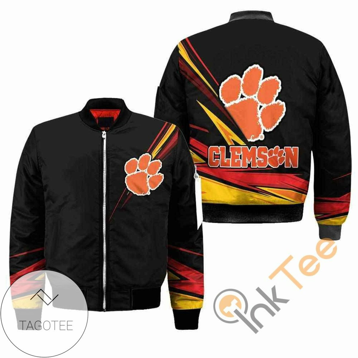 NCAA Clemson Tigers Black Bomber Jacket