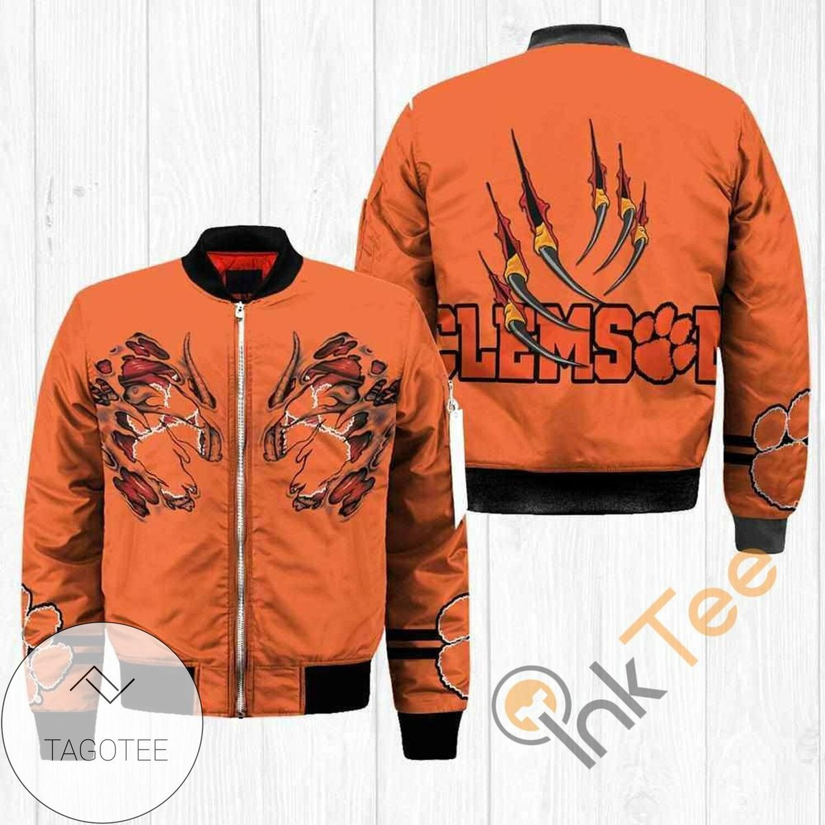NCAA Clemson Tigers Claws Bomber Jacket