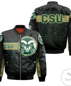 NCAA Colorado State Rams Black Gold Champion Legendary Bomber Jacket