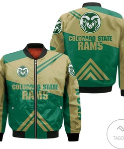 NCAA Colorado State Rams Gold Green Bomber Jacket