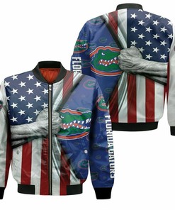 NCAA Florida Gators American Flag Bomber Jacket