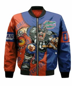 NCAA Florida Gators Orange Blue Mascot Bomber Jacket