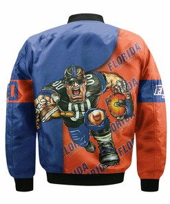 NCAA Florida Gators Orange Blue Mascot Bomber Jacket