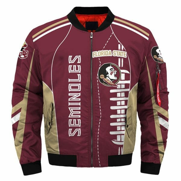 NCAA Florida State Seminoles Garnet Gold Bomber Jacket
