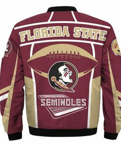 NCAA Florida State Seminoles Garnet Gold Bomber Jacket