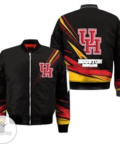 NCAA Houston Cougars Black Bomber Jacket