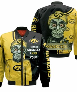 NCAA Iowa Hawkeyes Black Gold Achmed Bomber Jacket