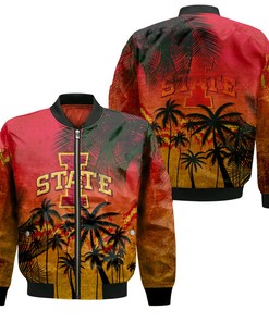 NCAA Iowa State Cyclones Coconut Tree Bomber Jacket