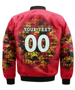 NCAA Iowa State Cyclones Custom Text Number Cardinal Orange Bomber Jacket