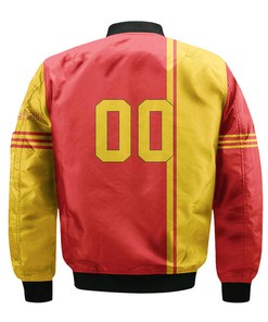NCAA Iowa State Cyclones Custom Text Number Cardinal Orange Bomber Jacket V4