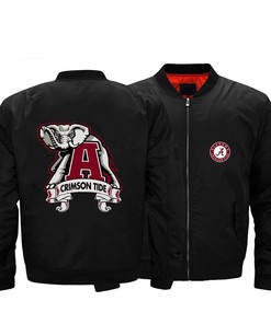 NCAA Jacket Cheap Crimson Tide Elephant Flight Motorcycle Jacket