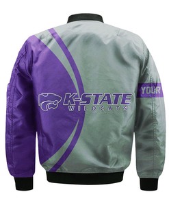 NCAA Kansas State Wildcats Custom Text Champions Bomber Jacket
