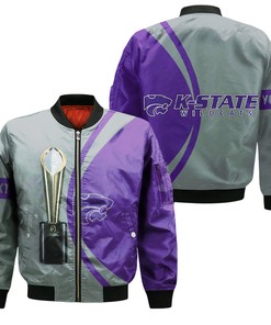 NCAA Kansas State Wildcats Custom Text Champions Bomber Jacket