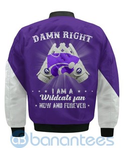 NCAA Kansas State Wildcats Purple Damn Right Bomber Jacket