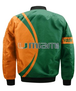 NCAA Miami Hurricanes Custom Text Champions Bomber Jacket
