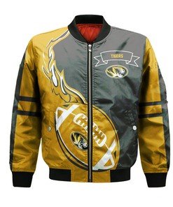 NCAA Missouri Tigers Gold Black Bomber Jacket V2