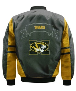 NCAA Missouri Tigers Gold Black Bomber Jacket V2