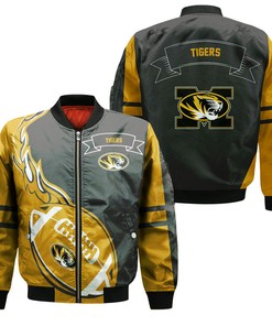 NCAA Missouri Tigers Gold Black Bomber Jacket V2