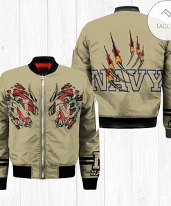 NCAA Navy Midshipmen Claws Bomber Jacket
