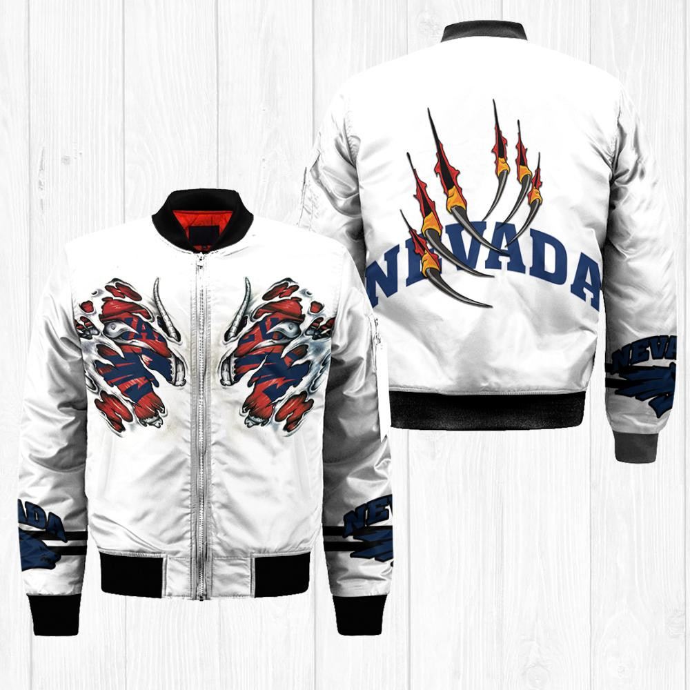 NCAA Nevada Wolf Pack Claws Apparel Bomber Jacket
