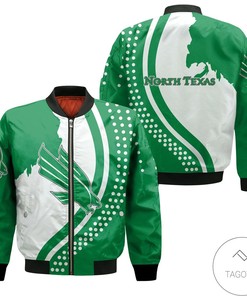 NCAA North Texas Mean Green USA Map Bomber Jacket