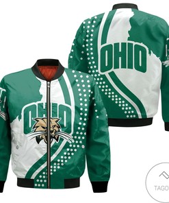 NCAA Ohio Bobcats USA Map Bomber Jacket