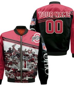 NCAA Ohio State Buckeyes Custom Name Number Champions 2021 Bomber Jacket