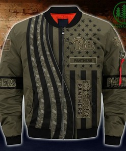 NCAA Pittsburgh Panthers Camo Bomber Jacket