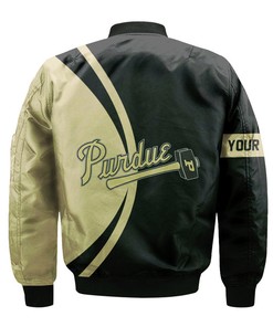 NCAA Purdue Boilermakers Custom Text Champions Bomber Jacket