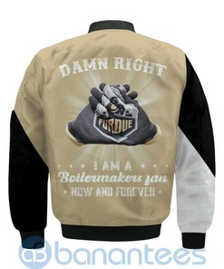 NCAA Purdue Boilermakers Damn Right Gold Bomber Jacket