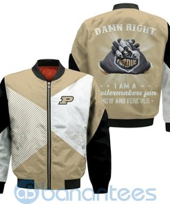 NCAA Purdue Boilermakers Damn Right Gold Bomber Jacket