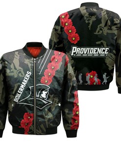 NCAA Purdue Boilermakers Providence Friars Red Flowers Bomber Jacket