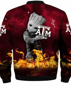NCAA Texas A&M Aggies Baby Groot Bomber Jacket
