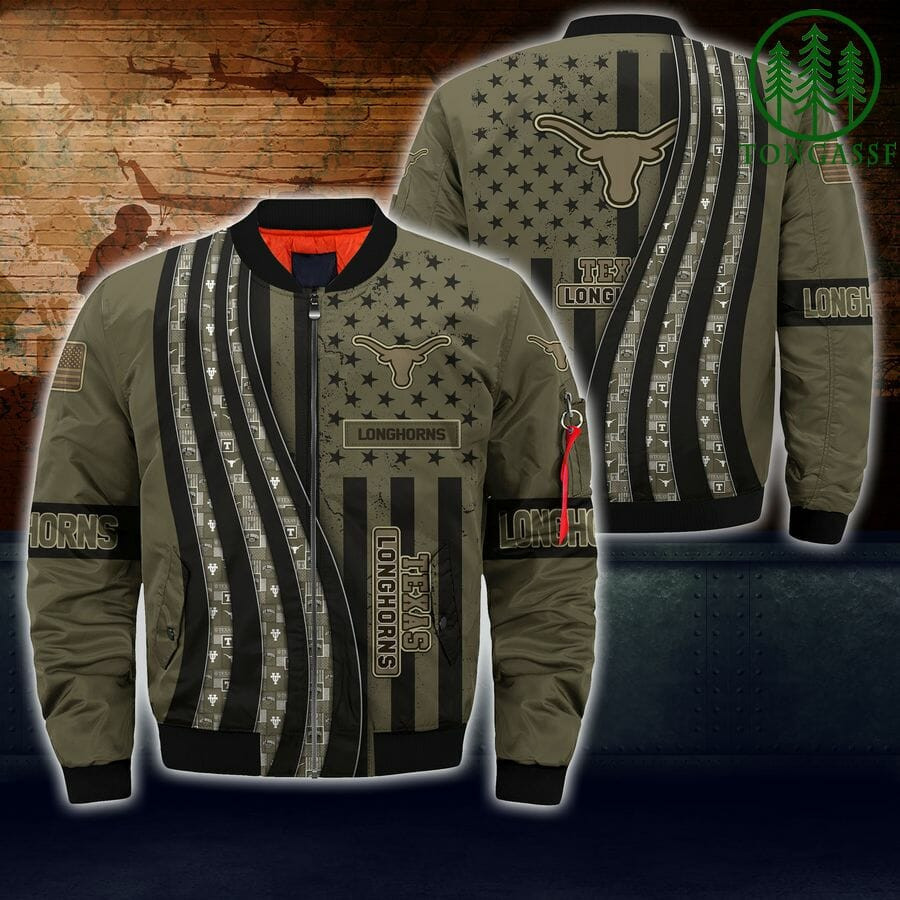 NCAA Texas Longhorns Camo Bomber Jacket