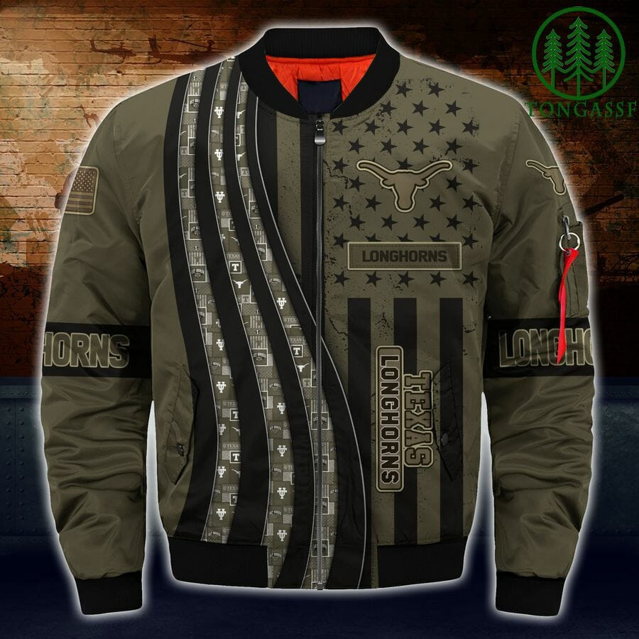 NCAA Texas Longhorns Camo Bomber Jacket