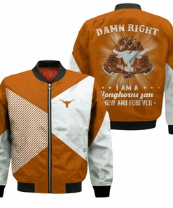 NCAA Texas Longhorns Orange White Bomber Jacket V2