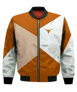 NCAA Texas Longhorns Orange White Bomber Jacket V2
