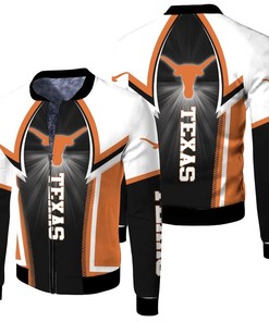 NCAA Texas Longhorns White Black Bomber Jacket