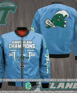 NCAA Tulane Green Wave AAC Champions Blue Bomber Jacket